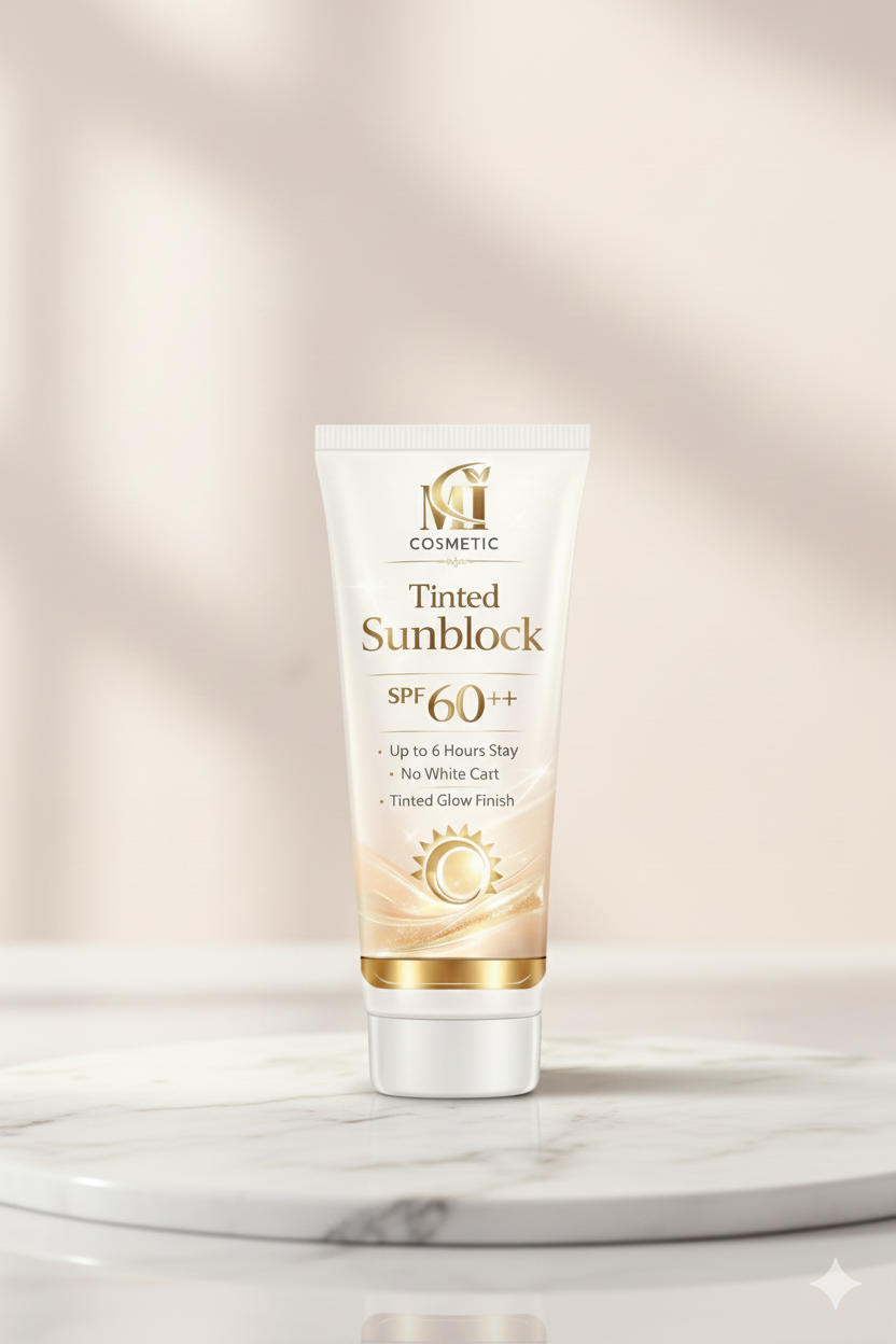 Tinted sunblock with spf 60++