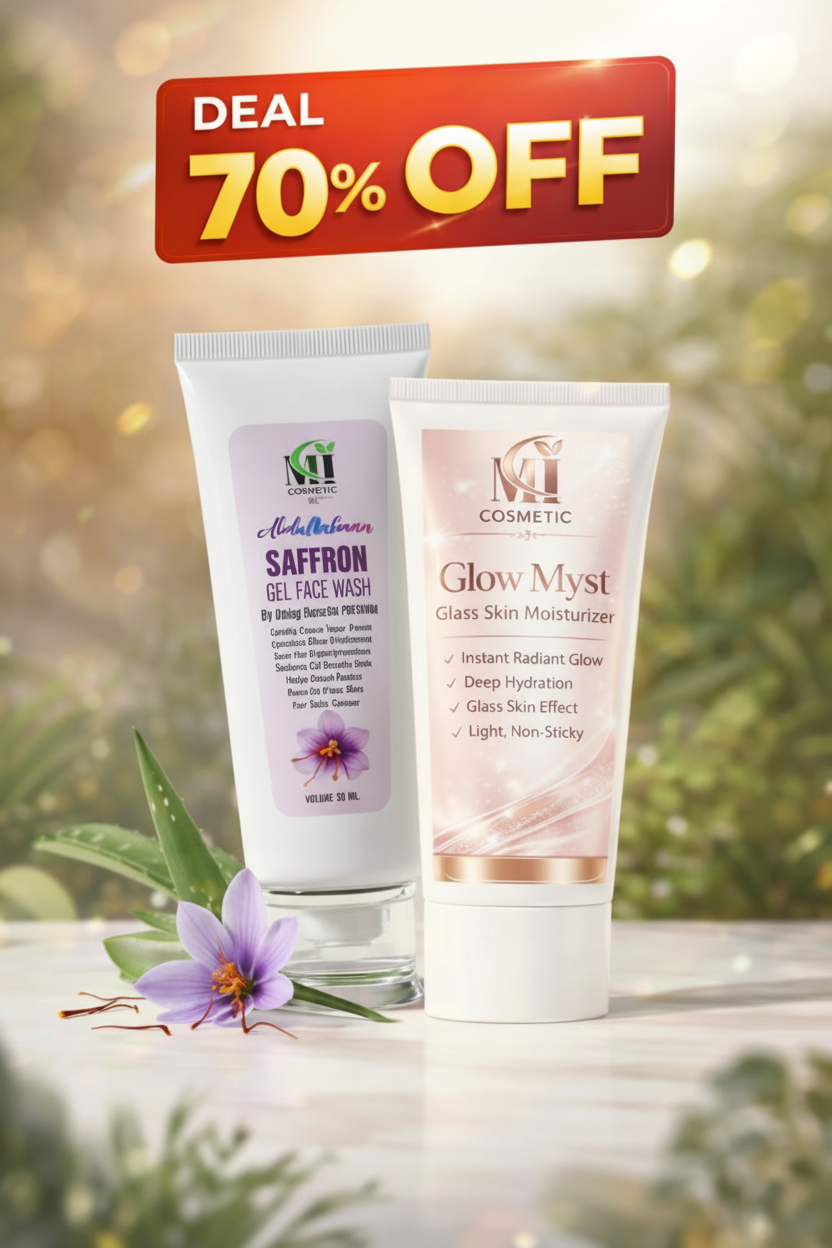 ❄️ Winter Glass Glow Deal – Saffron Face Wash & Glow Myst Glass Skin Moisturizer |