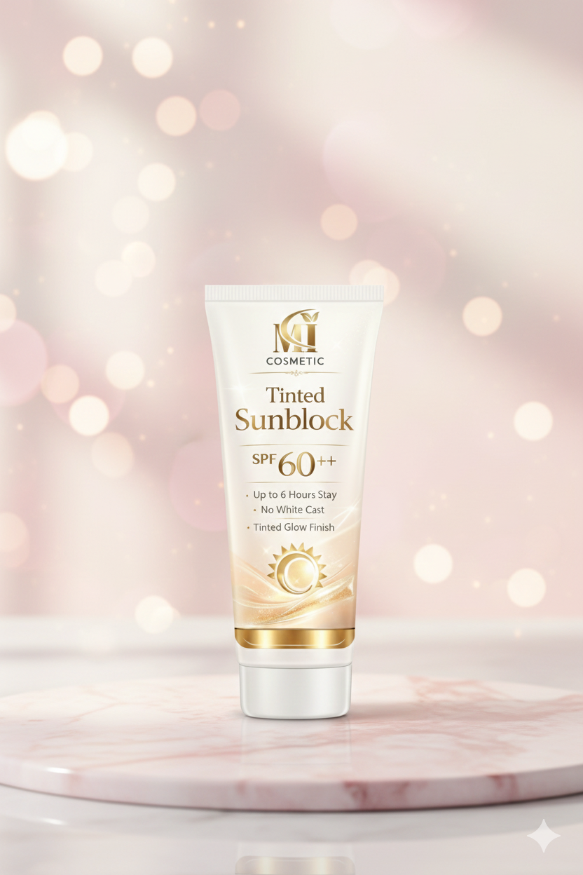 Tinted sunblock with spf 60++