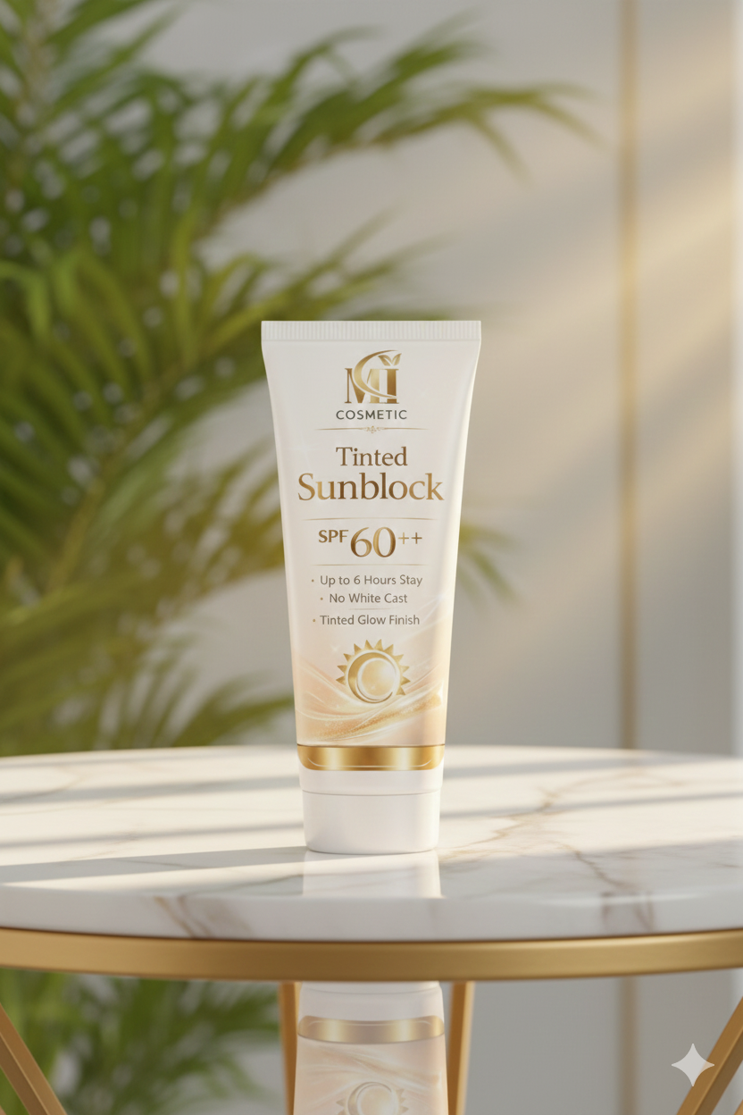 Tinted sunblock with spf 60++